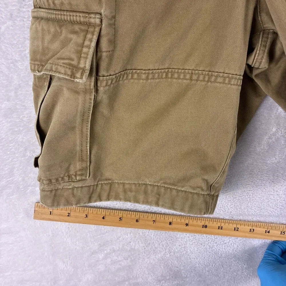 VTG Abercrombie & Fitch Cargo Shorts Men 29 Brown Paratrooper Military Baggy Y2K